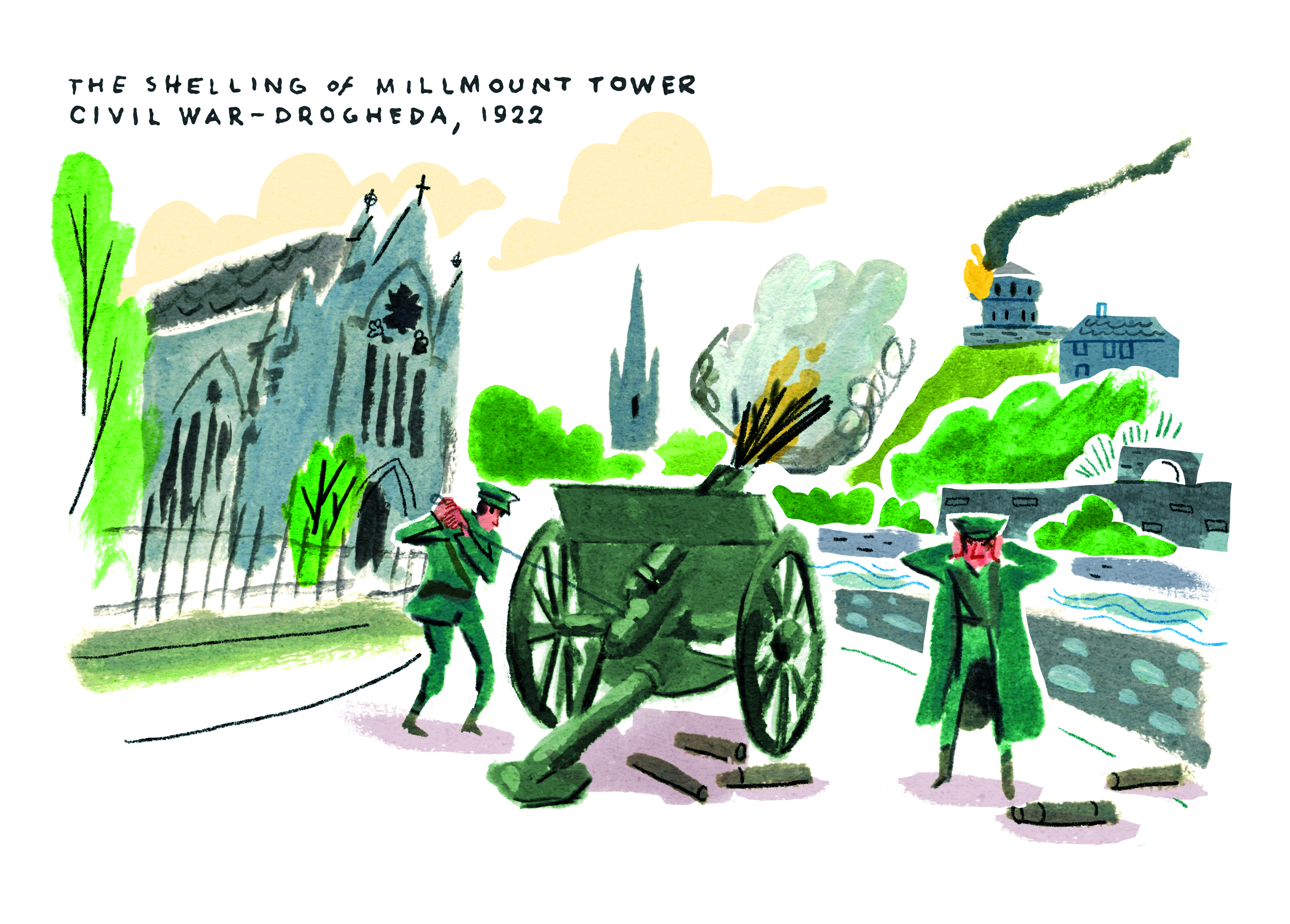 Shelling-of-Millmount-1922